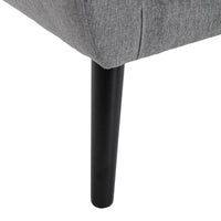 Modern Soft Linen Ergonomic Accent Chair for Living Room or Bedroom - Stylish Indoor Seating with Black Legs