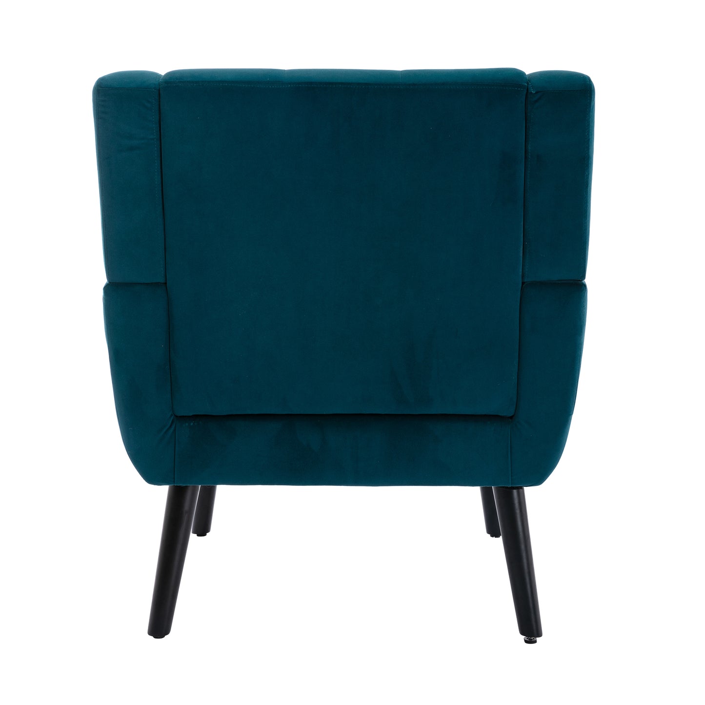 Modern Soft Velvet Ergonomic Accent Chair for Living Room & Bedroom - Stylish Home Chair with Black Legs