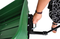Folding Garden Dump Truck with Steel Frame 10 Inches Pneumatic Tire 300 lb Capacity Green