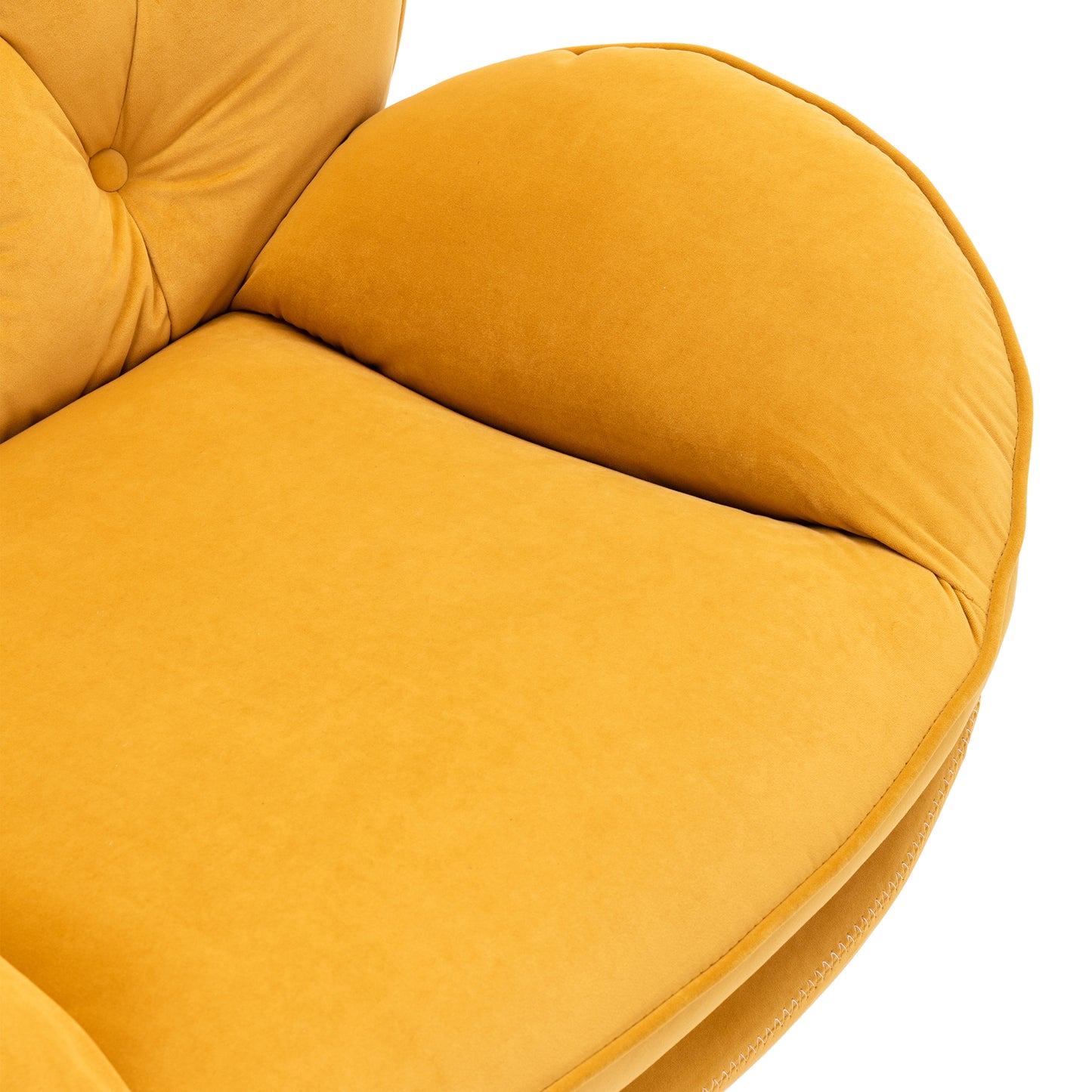 Accent Chair with Ottoman - Stylish Yellow TV Chair for Living Room Comfort