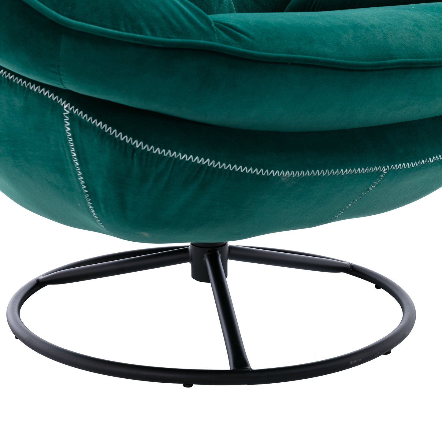 Stylish Green Accent Chair with Ottoman for Living Room - Comfortable TV Chair