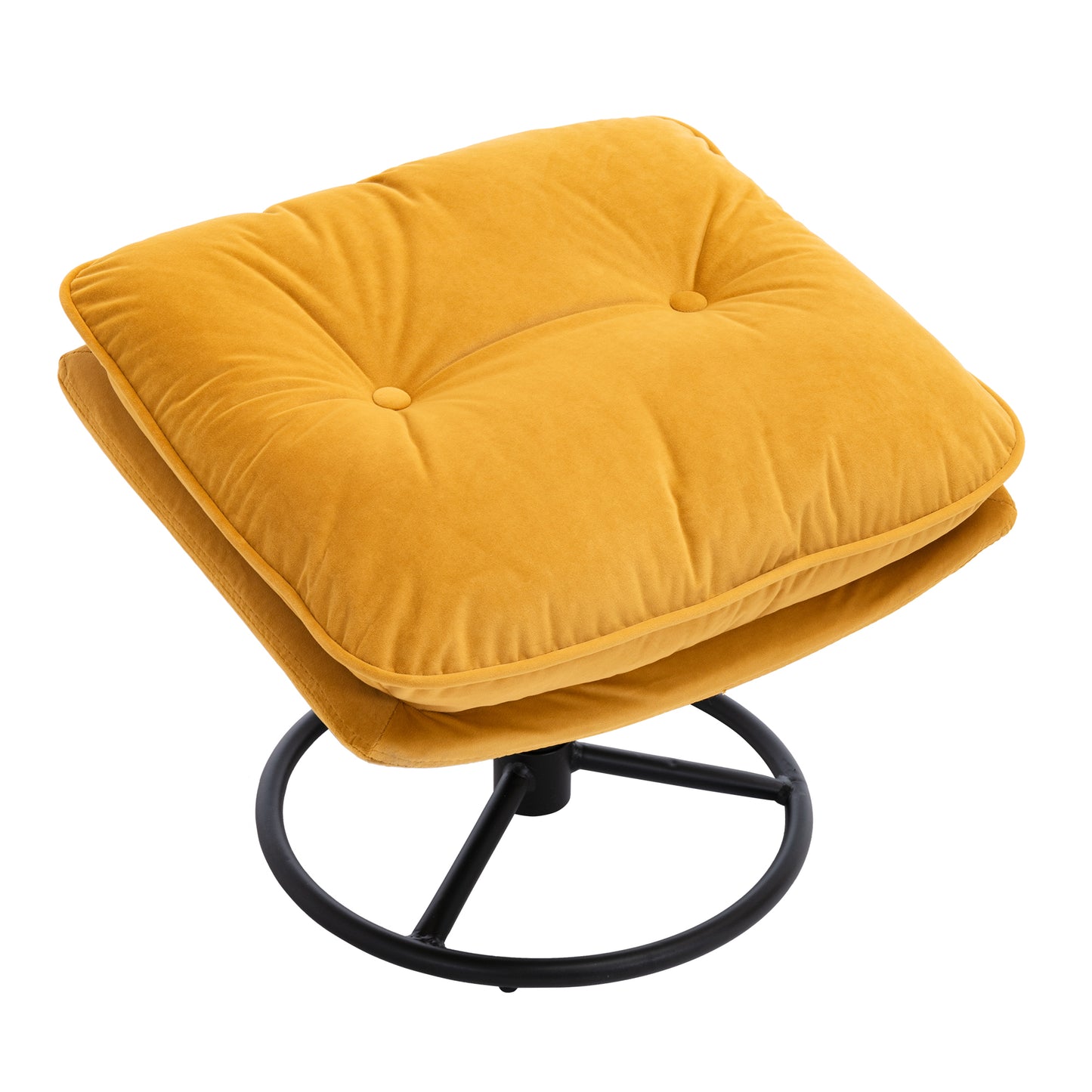 Accent Chair with Ottoman - Stylish Yellow TV Chair for Living Room Comfort