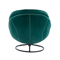 Stylish Green Accent Chair with Ottoman for Living Room - Comfortable TV Chair