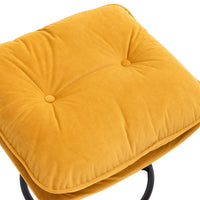 Accent Chair with Ottoman - Stylish Yellow TV Chair for Living Room Comfort