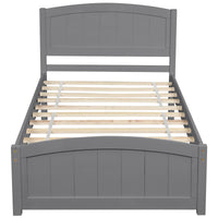 Espresso Wood Platform Bed With Headboard And Footboard, Durable Slat Support For Ultimate Comfort