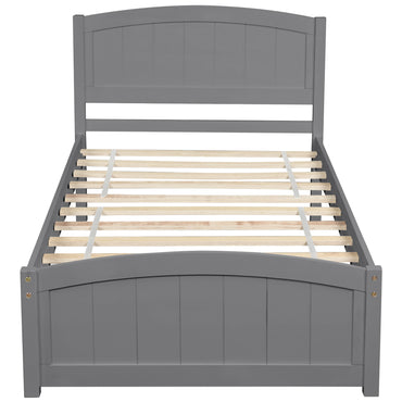 Espresso Wood Platform Bed With Headboard And Footboard, Durable Slat Support For Ultimate Comfort