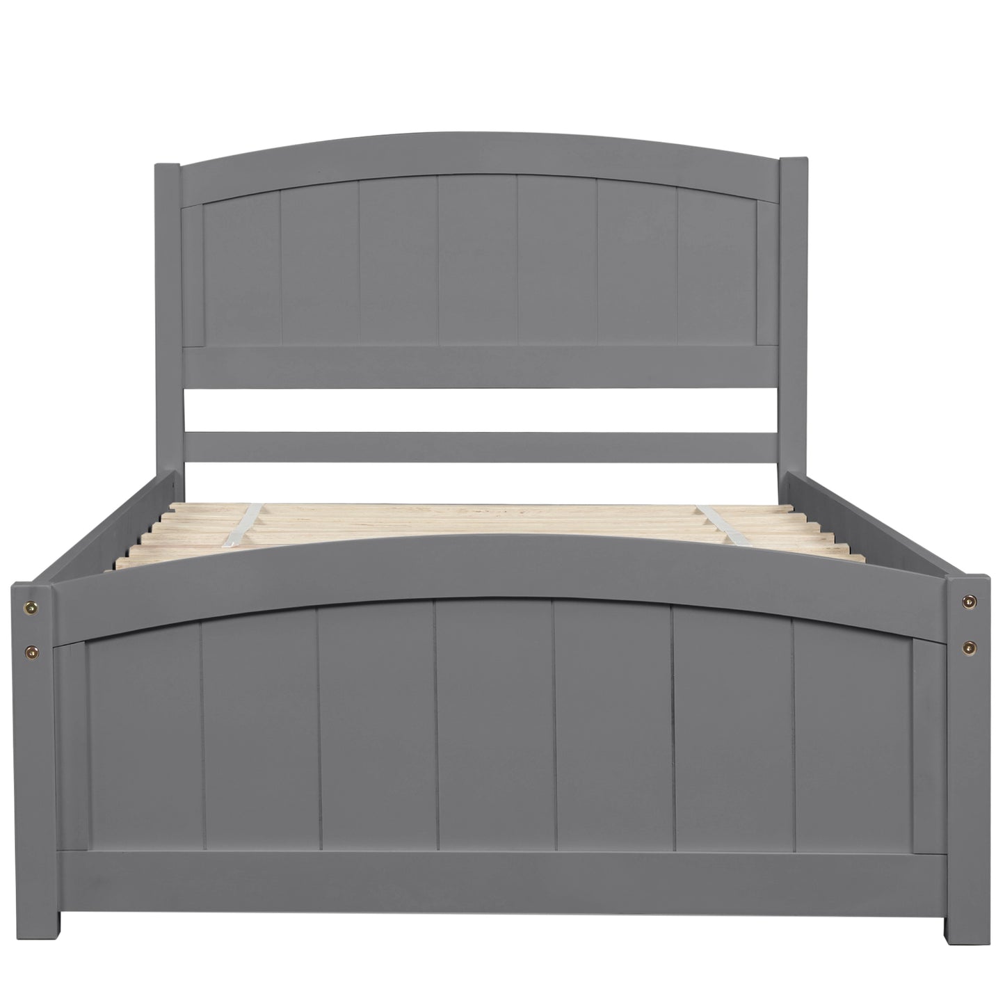 Espresso Wood Platform Bed With Headboard And Footboard, Durable Slat Support For Ultimate Comfort