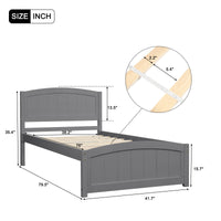 Espresso Wood Platform Bed With Headboard And Footboard, Durable Slat Support For Ultimate Comfort