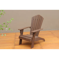 Brown Polystyrene Adirondack Chair for Outdoor Comfort and Relaxation, Weather-Resistant, Stylish Design