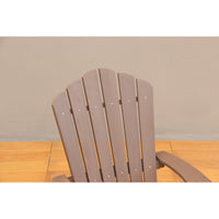 Brown Polystyrene Adirondack Chair for Outdoor Comfort and Relaxation, Weather-Resistant, Stylish Design