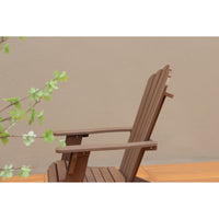 Brown Polystyrene Adirondack Chair for Outdoor Comfort and Relaxation, Weather-Resistant, Stylish Design