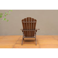 Brown Polystyrene Adirondack Chair for Outdoor Comfort and Relaxation, Weather-Resistant, Stylish Design