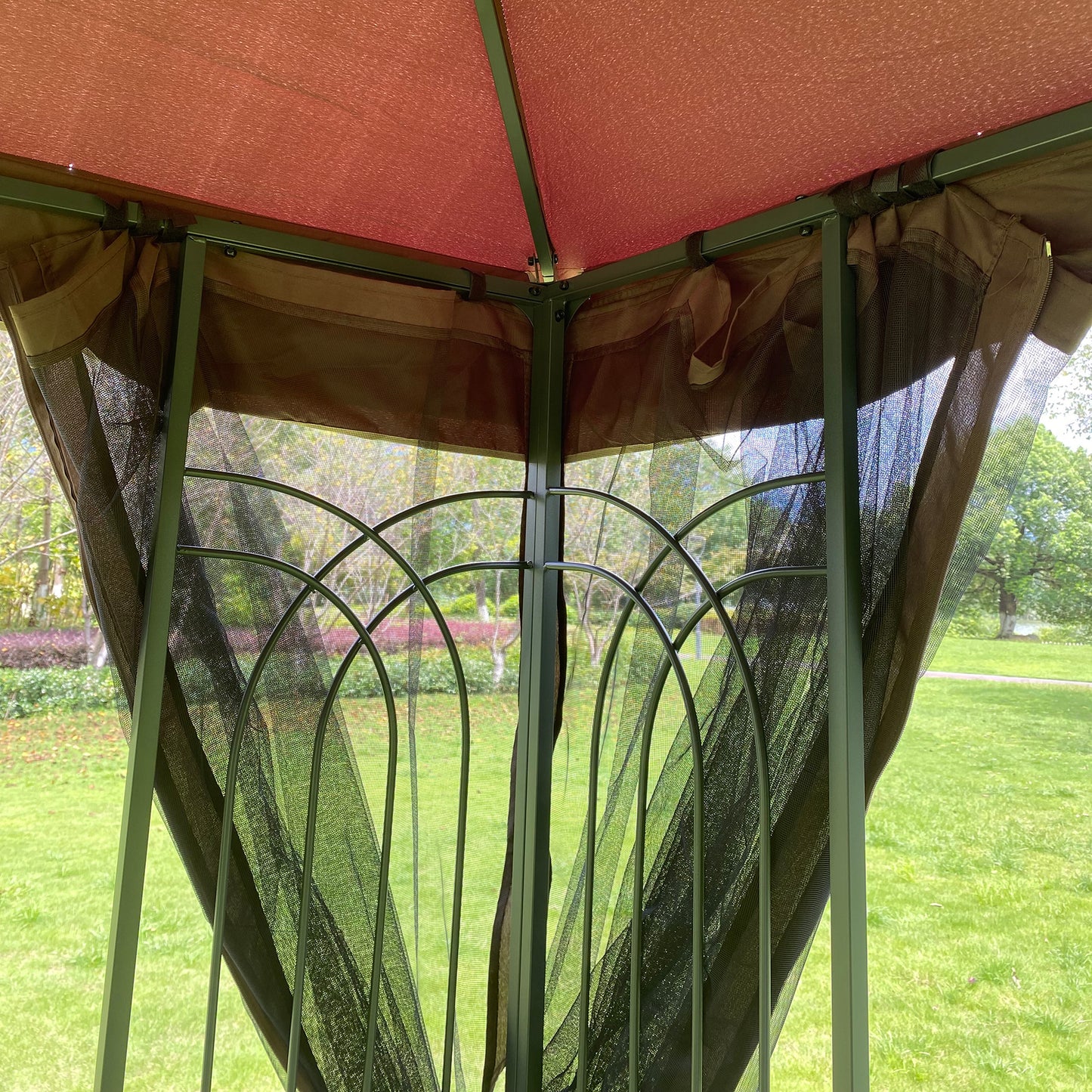 13x10 Outdoor Patio Gazebo Canopy Tent - Ventilated Double Roof with Detachable Mosquito Net, Ideal for Lawn, Garden, Backyard, and Deck