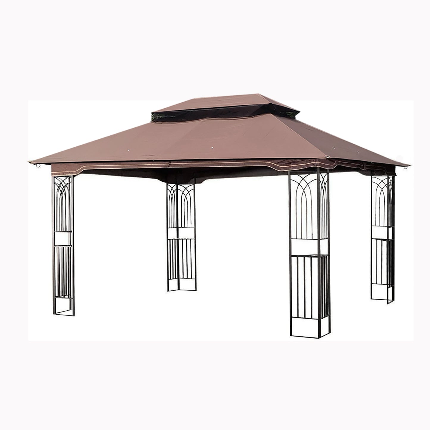 13x10 Outdoor Patio Gazebo Canopy Tent - Ventilated Double Roof with Detachable Mosquito Net, Ideal for Lawn, Garden, Backyard, and Deck