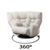 Adjustable Game Chair & Lounge Chair for Living Room, 360° Rotatable Sofa Seat, Comfortable Leisure Deck Chair