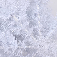 7.5FT White Slim Artificial Christmas Tree with Foldable Metal Stand - Perfect Holiday Décor for Small Spaces