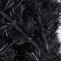 7.5FT Black Slim Artificial Christmas Tree with Foldable Metal Stand - Perfect for Holiday Décor, Space-Saving Design