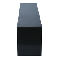 Fashionable Black TV Stand with LED Light Belt, Remote Control, Toughened Glass Shelf, Metal Handles - Ideal Entertainment Center