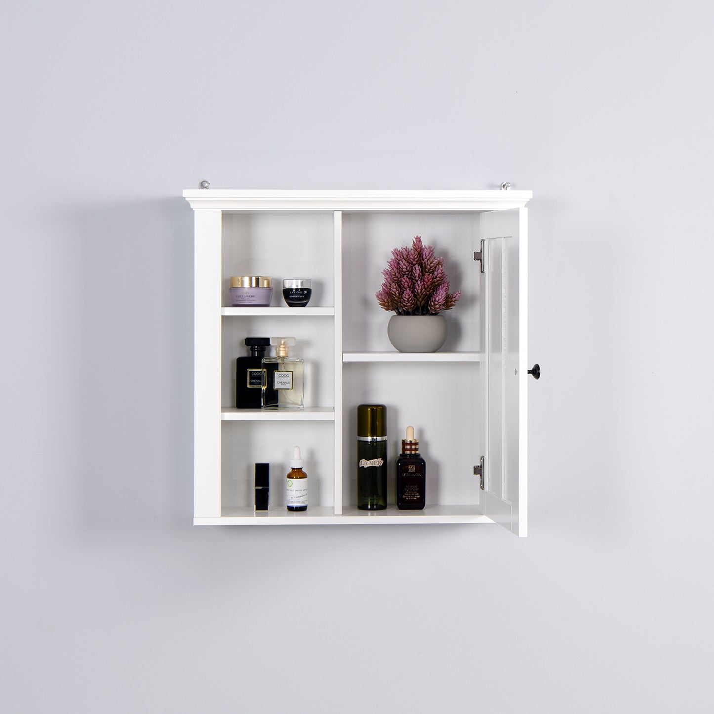 20.86x5.71x20 Inch Bathroom Wooden Wall Cabinet with Door - Stylish Storage Solution for Smaller Spaces