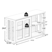 White Kitchen Storage Stand Cupboard with Glass Door – Stylish Organizer for Home and Kitchen