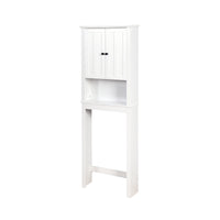 Bathroom Wooden Storage Cabinet Over-The-Toilet Space Saver with Adjustable Shelf, 23.62x7.72x67.32, Perfect for Minimalist Organization