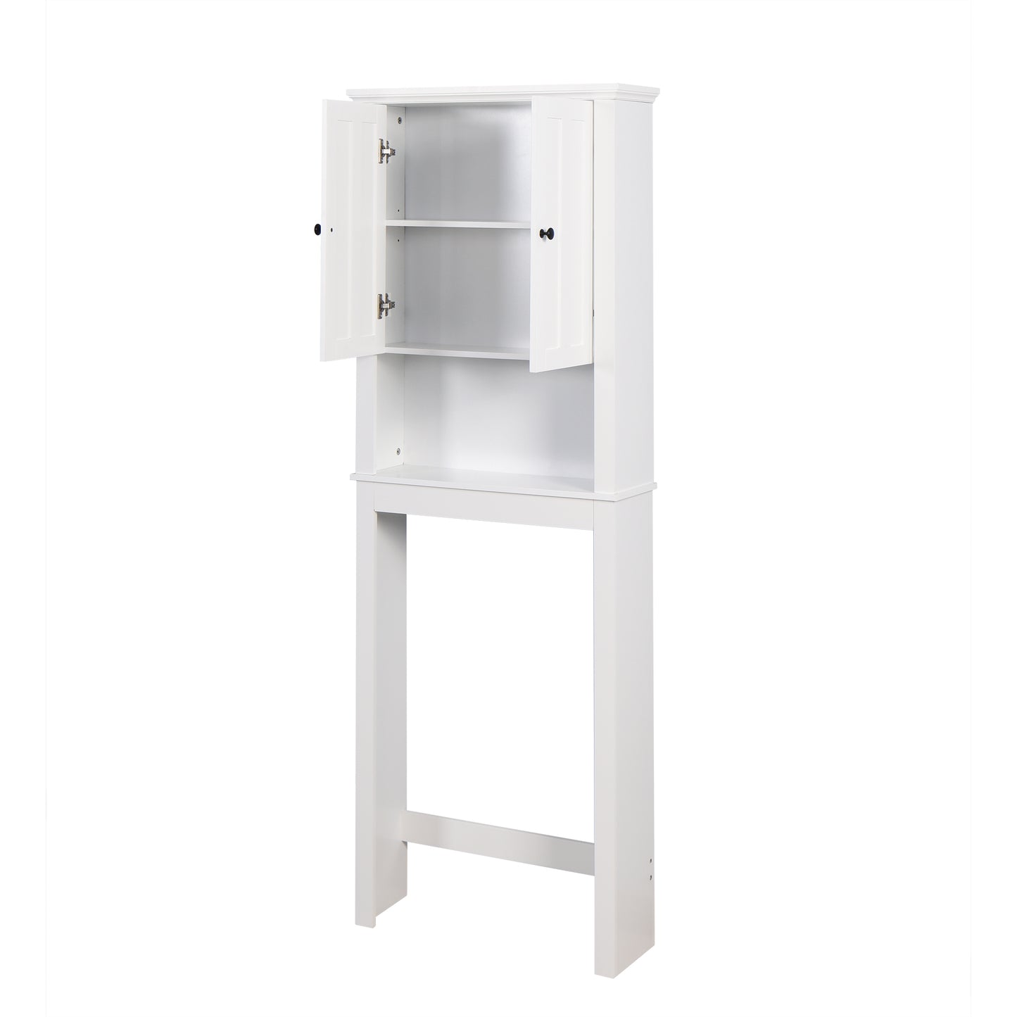 Bathroom Wooden Storage Cabinet Over-The-Toilet Space Saver with Adjustable Shelf, 23.62x7.72x67.32, Perfect for Minimalist Organization