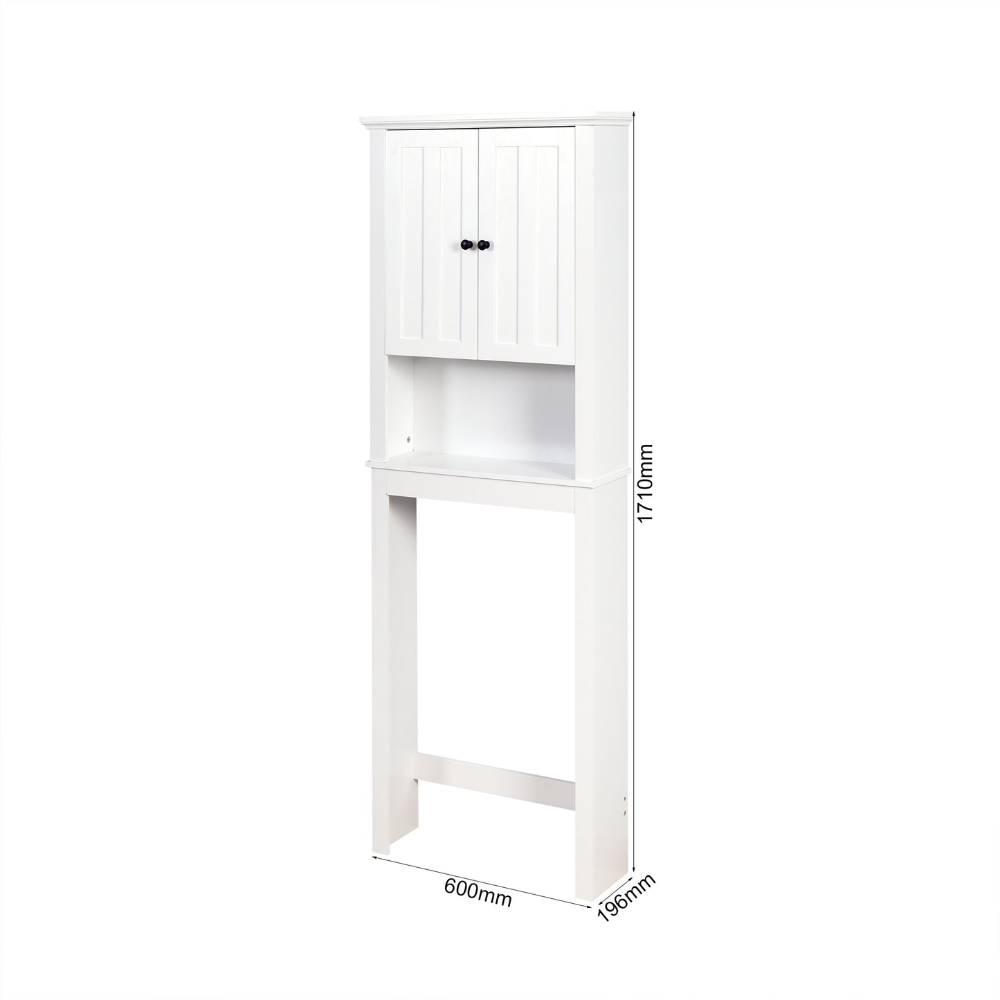 Bathroom Wooden Storage Cabinet Over-The-Toilet Space Saver with Adjustable Shelf, 23.62x7.72x67.32, Perfect for Minimalist Organization