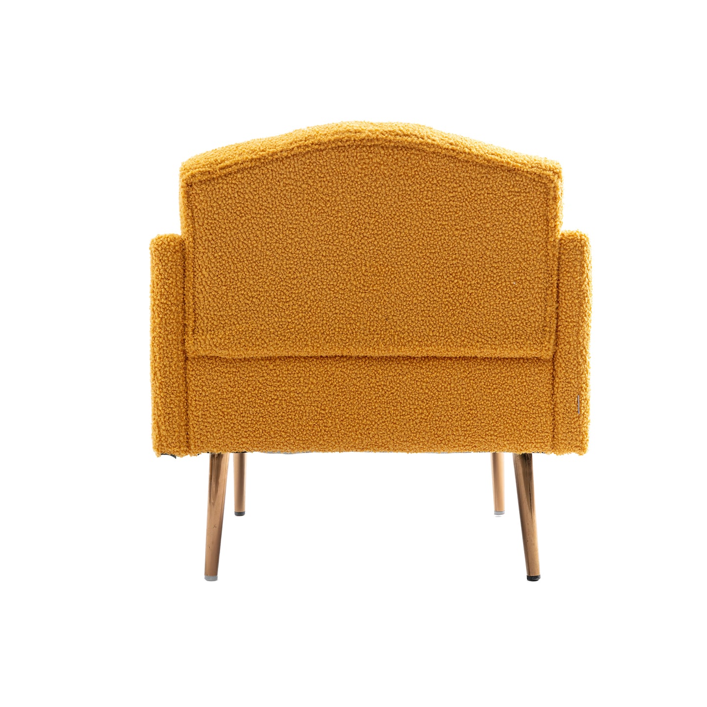 Modern Accent Chair With Arms, Upholstered Tufted Armchair With Gold Metal Legs, Comfortable Reading Chair For Living Room, Bedroom, Office