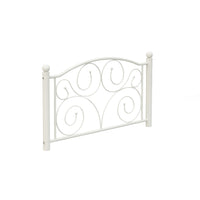 Twin Size Flower Sturdy Metal Bed Frame with Headboard and Footboard