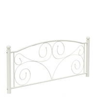 Full Size Unique Flower Sturdy System Metal Bed Frame with Headboard and Footboard