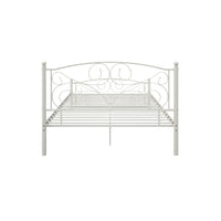 Full Size Unique Flower Sturdy System Metal Bed Frame with Headboard and Footboard