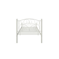 Twin Size Flower Sturdy Metal Bed Frame with Headboard and Footboard