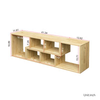 L-Shaped Oak TV Stand and Display Shelf - Stylish Bookcase for Home Furniture, Perfect for Living Room and Entertainment Space