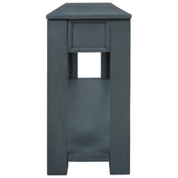 Stylish Console Table with Storage Drawers and Bottom Shelf for Entryway Hallway, Navy Finish