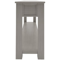Console Table with Storage Drawers and Bottom Shelf for Entryway or Hallway - Gray Wash Finish