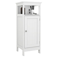 Modern Bathroom Single Door Storage Cabinet with Shelves, Compact Space-Saving Organizer, Stylish Wood Finish