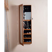 Wall Mount & Over-the-Door Jewelry Cabinet - Mirrored Jewelry Box with Storage for Necklaces, Earrings & Accessories