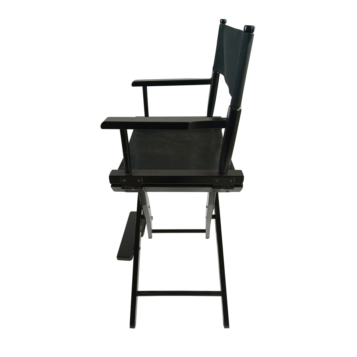 2pcs Foldable Director's Chair Set - Black Frame & Canvas, Stylish & Comfortable for Adults, Perfect for Home & Outdoor Use