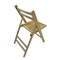 Pack Of 4, Slatted Solid Wood Folding Chair Set