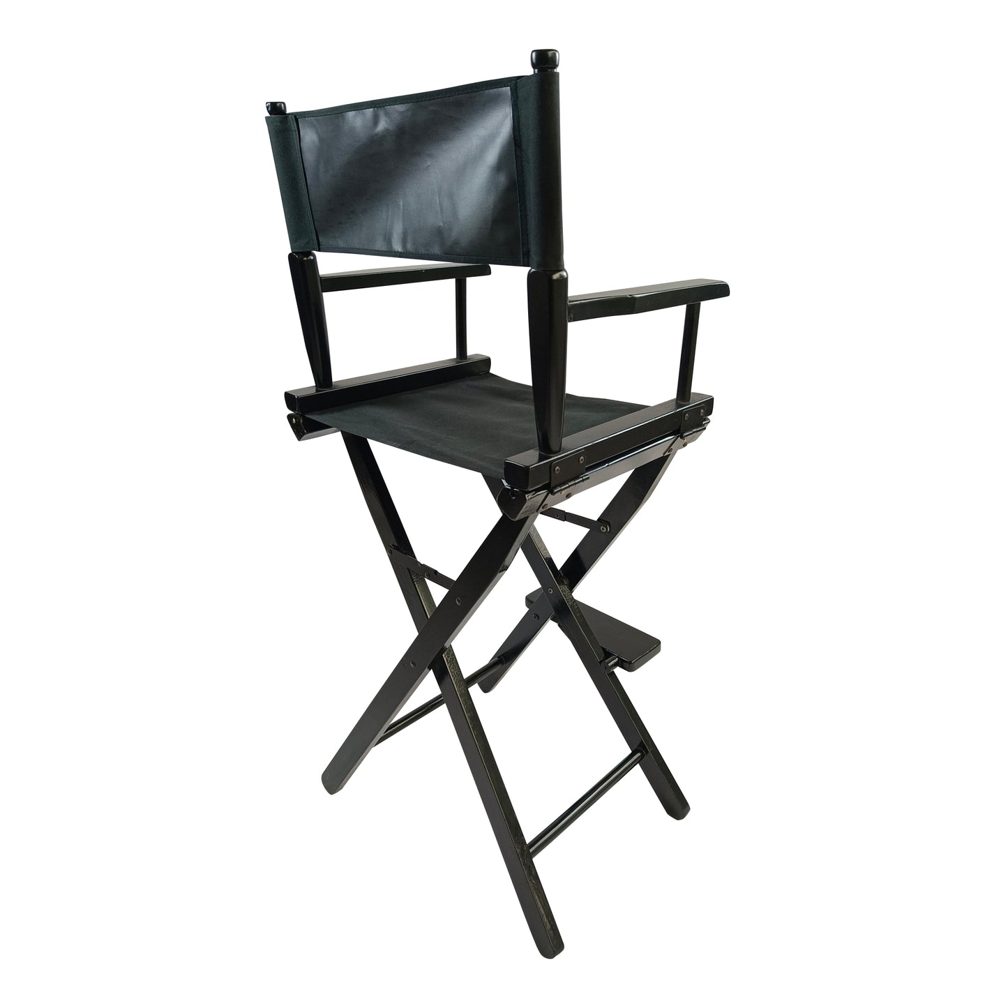 2pcs Foldable Director's Chair Set - Black Frame & Canvas, Stylish & Comfortable for Adults, Perfect for Home & Outdoor Use