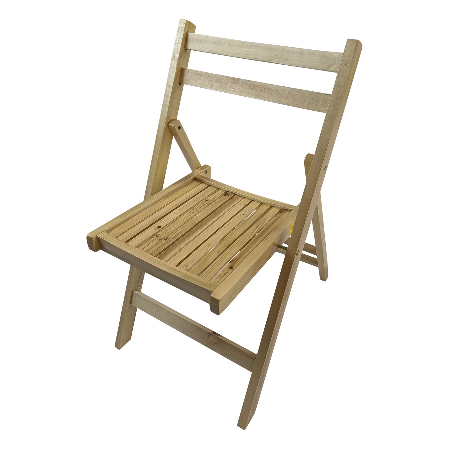 Pack Of 4, Slatted Solid Wood Folding Chair Set