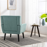 Soft Velvet Ergonomic Accent Chair for Living Room & Bedroom, Stylish Indoor Seating with Black Legs, Modern Home Furniture