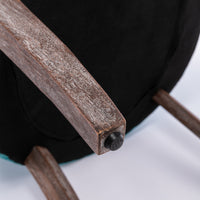 Set of 2 Ultra Side Dining Chairs, Thickened Fabric with Solid Wood Legs, Bronze Nailhead, Neutrally Toned, Stylish Orange