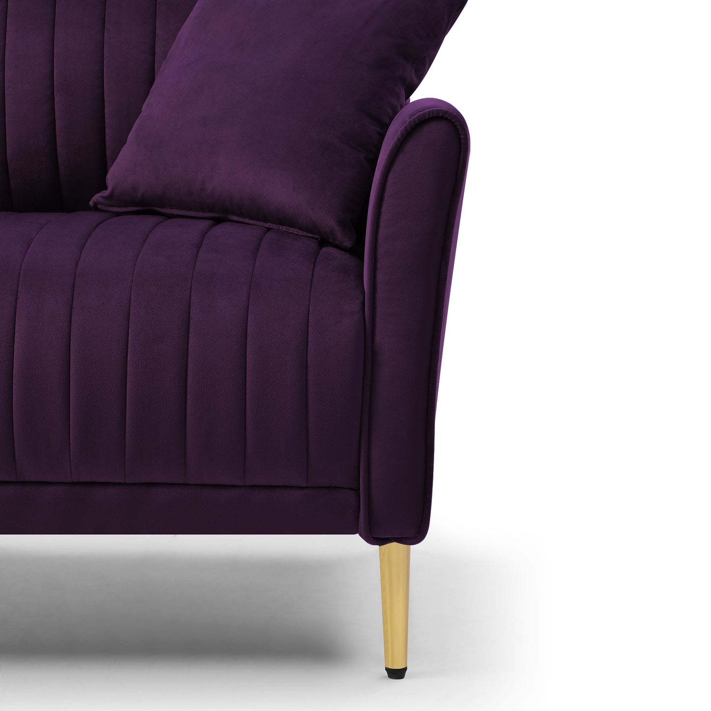 Purple Sofa without Armrests - Modular Seating for Living Room, Perfect for Combining with Other Units - Stylish