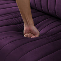 Purple Sofa without Armrests - Modular Seating for Living Room, Perfect for Combining with Other Units - Stylish