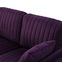 Purple Sofa without Armrests - Modular Seating for Living Room, Perfect for Combining with Other Units - Stylish