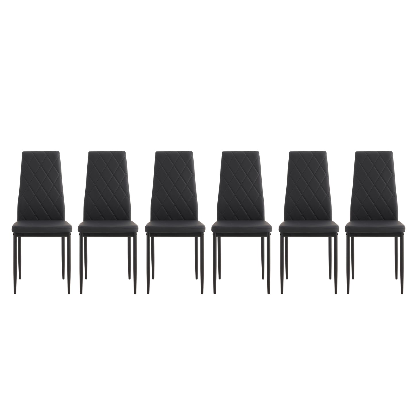 Dining Chair Set of 6 – Modern Upholstered Kitchen Chairs with Sturdy Wood Legs, Perfect for Dining Room or Cafe