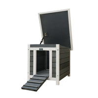 Weatherproof Wooden Outdoor Rabbit Hutch with Lockable Door & Openable Top - Ideal Indoor & Outdoor Home for Small Animals