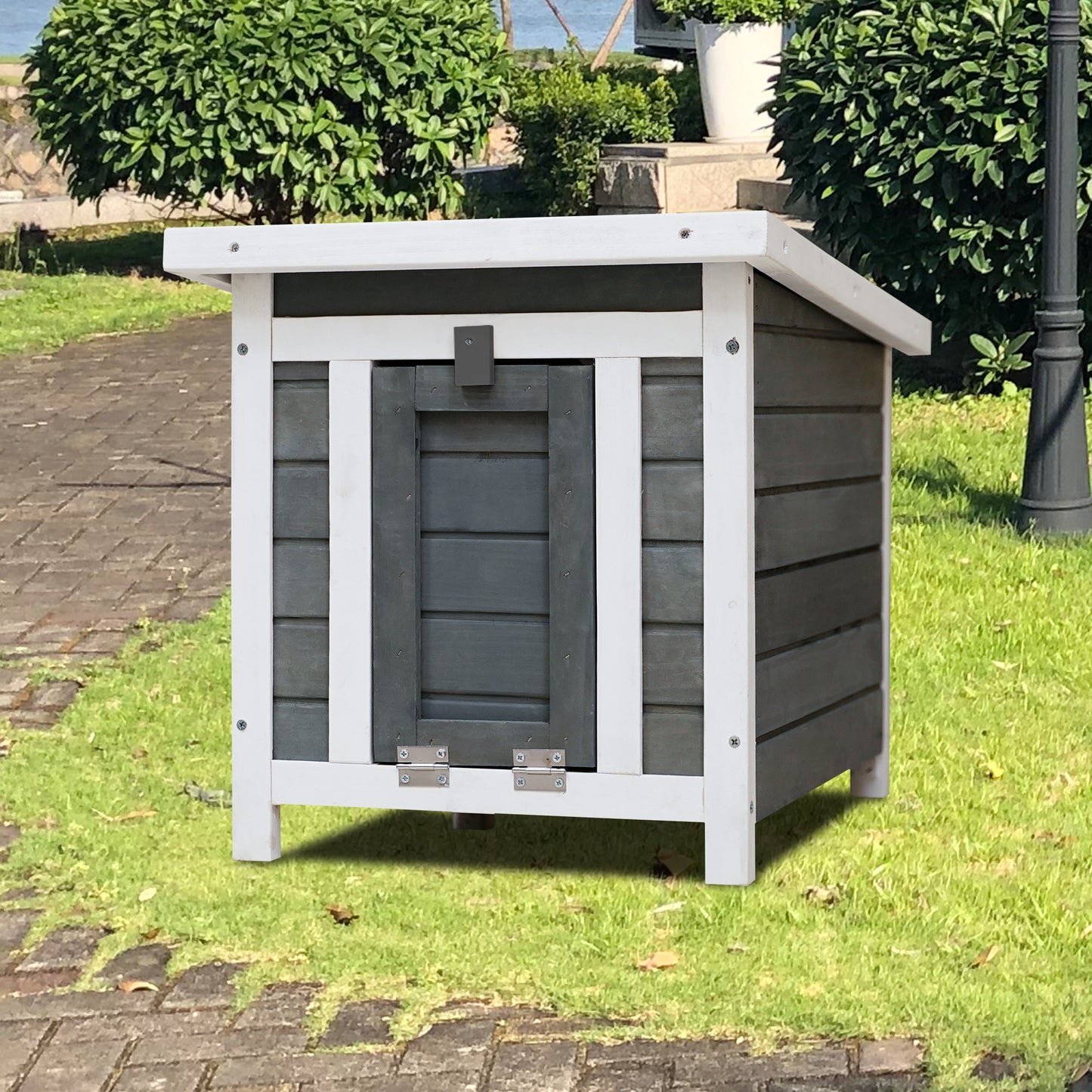 Weatherproof Wooden Outdoor Rabbit Hutch with Lockable Door & Openable Top - Ideal Indoor & Outdoor Home for Small Animals