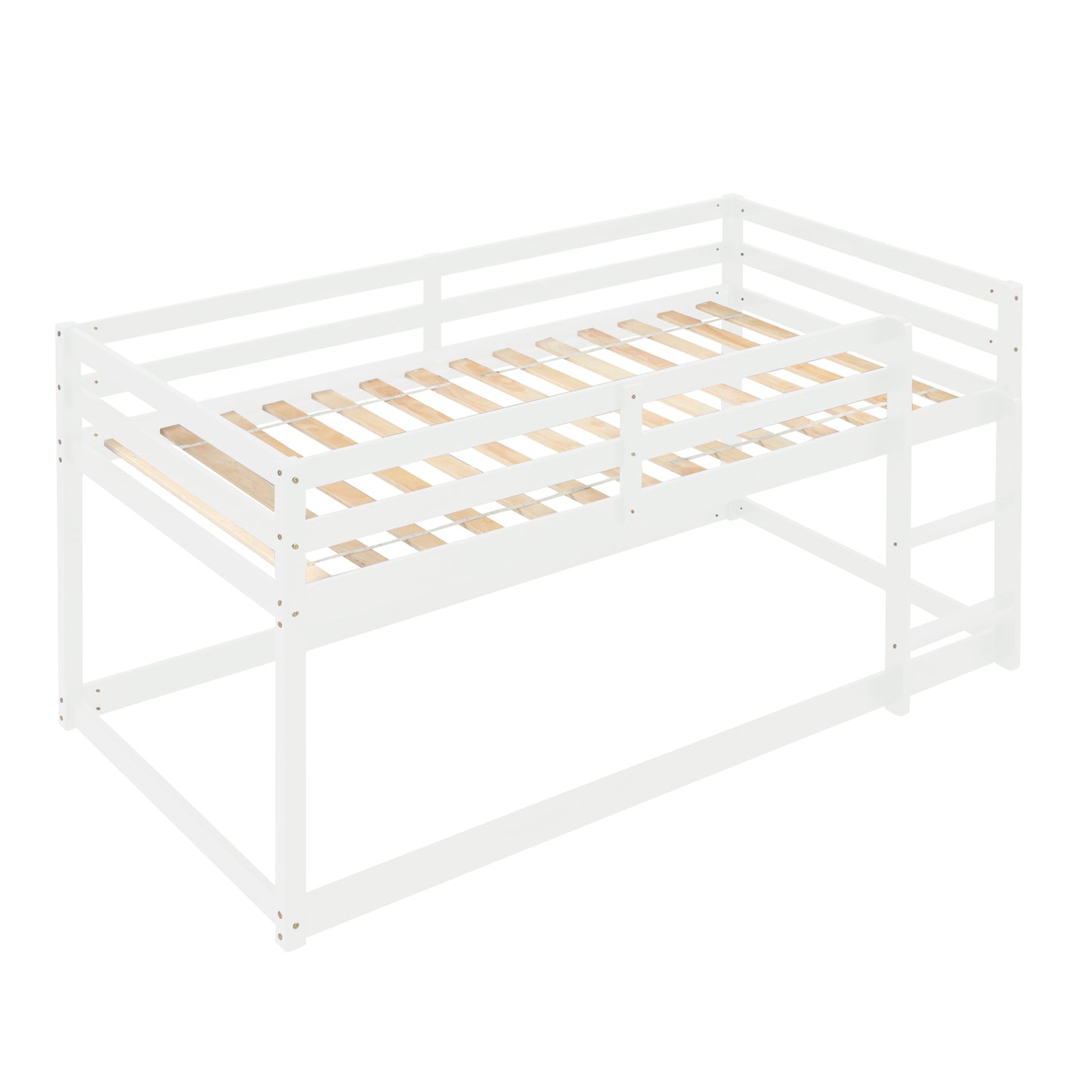 Loft Twin Bed in White - Space-Saving Design with Versatile Storage Solutions for Kids & Teens Bedrooms